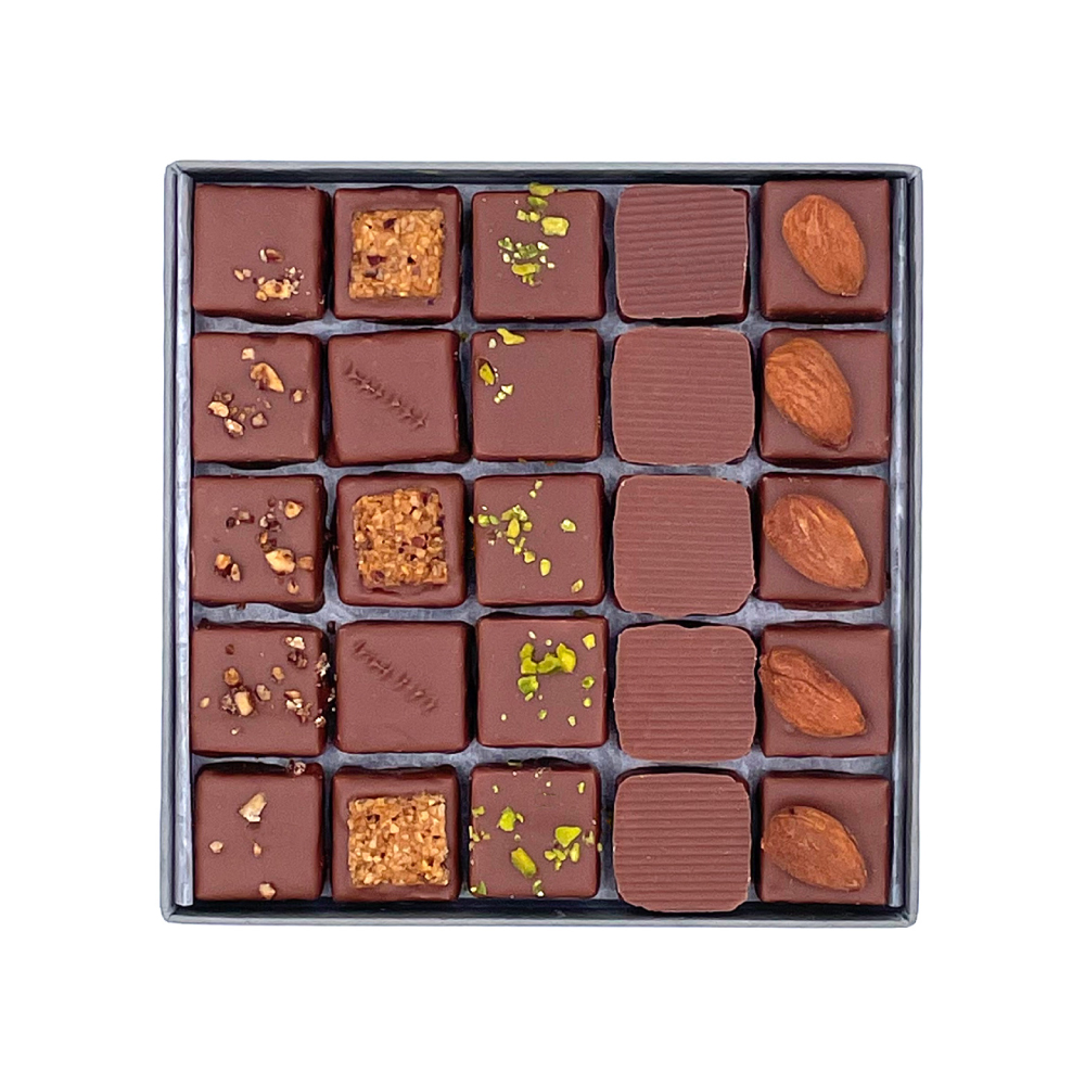 Charlie Ganache - Artisan Chocolatier - Genève - Coffret Emotion - Chocolats au lait - 50 pièces