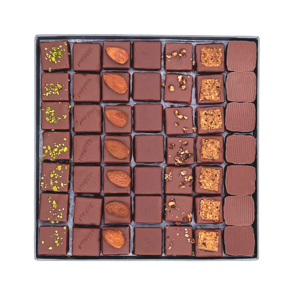 Charlie Ganache - Artisan Chocolatier - Genève - Coffret Emotion chocolats au lait - 98 pièces