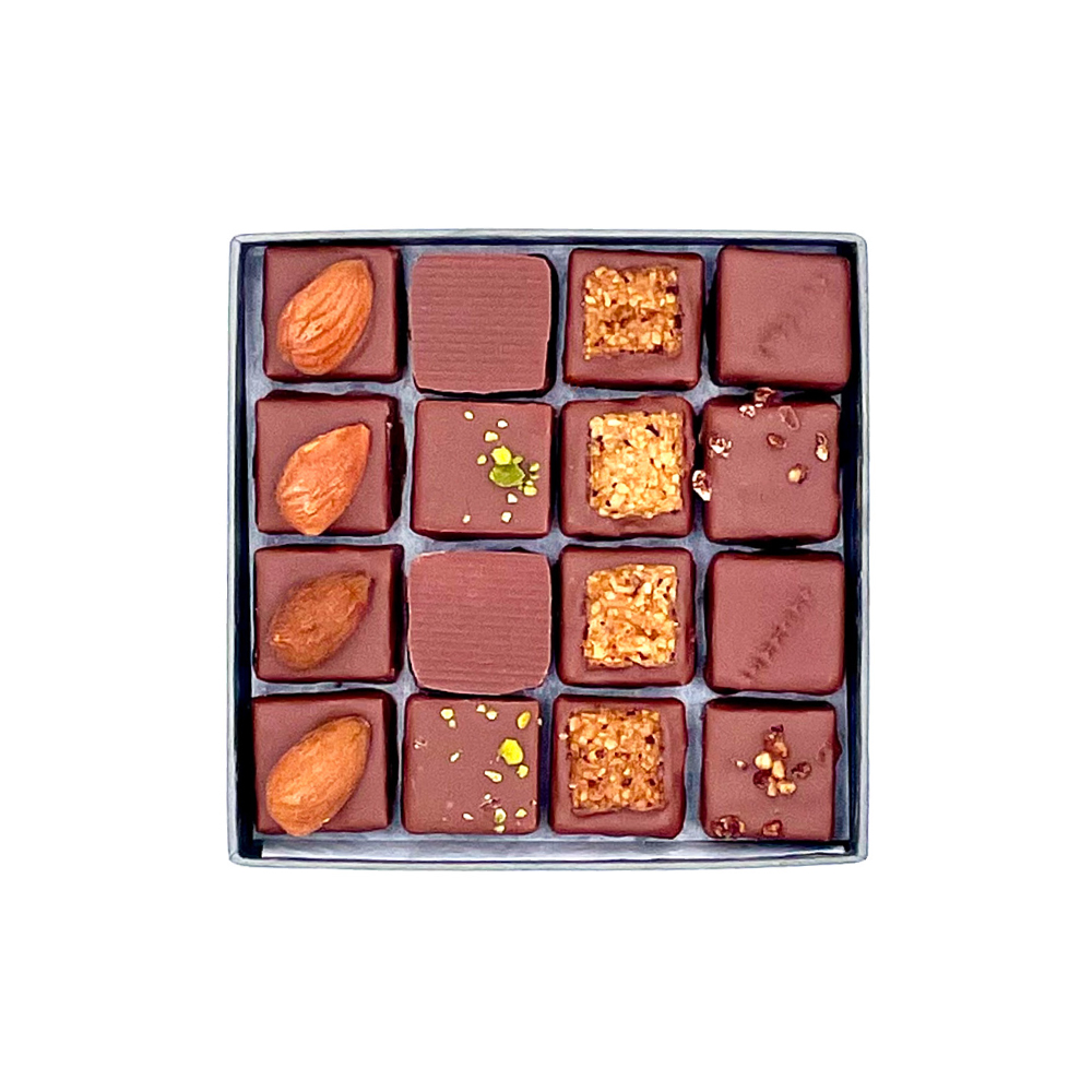Charlie Ganache - Artisan Chocolatier - Genève - Coffret Emotion - Chocolats au lait - 32 pièces