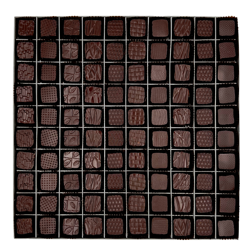Charlie Ganache -Artisan Chocolatier - Genève - Suisse - Coffret Prestige - Chocolats Grand Crus - 100 ou 200 pièces